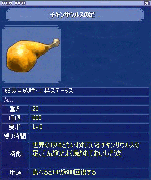 チキンサウルスの足